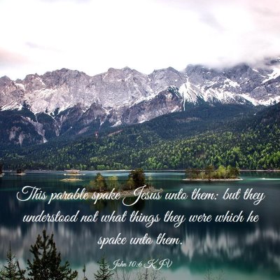 Picture 03 - John 10:6 KJV - This parable spake Jesus unto them: but they - Bible Verse Picture