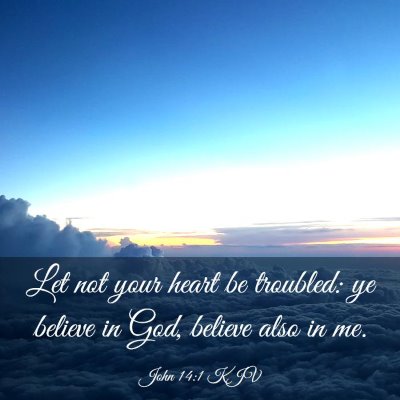 Picture 03 - John 14:1 KJV - Let not your heart be troubled: ye believe in - Bible Verse Picture