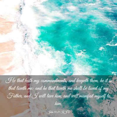 Picture 03 - John 14:21 KJV - He that hath my commandments, and keepeth them, - Bible Verse Picture