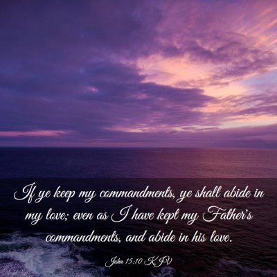 Picture 03 - John 15:10 KJV - If ye keep my commandments, ye shall abide in my - Bible Verse Picture