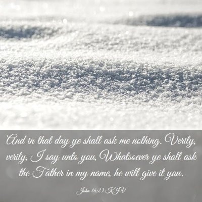 Picture 03 - John 16:23 KJV - And in that day ye shall ask me nothing. Verily, - Bible Verse Picture