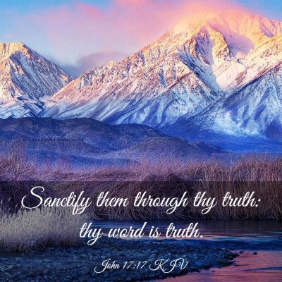 Picture 03 - John 17:17 KJV - Sanctify them through thy truth: thy word is - Bible Verse Picture
