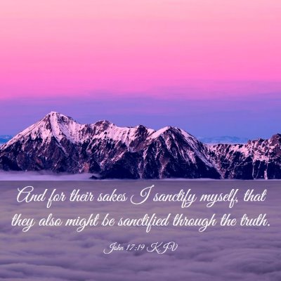 Picture 03 - John 17:19 KJV - And for their sakes I sanctify myself, that they - Bible Verse Picture