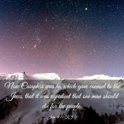 Picture 03 - John 18:14 KJV - Now Caiaphas was he, which gave counsel to the - Bible Verse Picture
