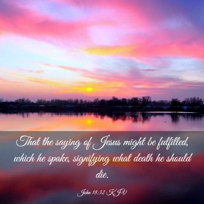 Picture 03 - John 18:32 KJV - That the saying of Jesus might be fulfilled, - Bible Verse Picture