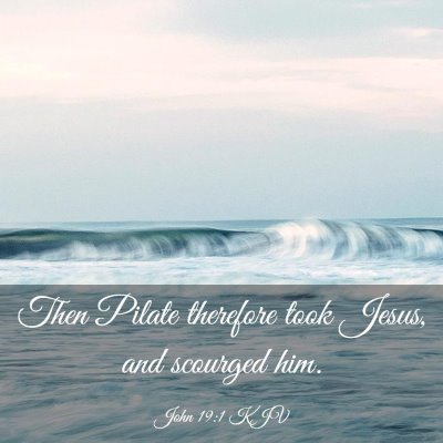 Picture 03 - John 19:1 KJV - Then Pilate therefore took Jesus, and scourged - Bible Verse Picture