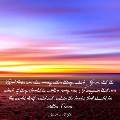 Picture 03 - John 21:25 KJV - And there are also many other things which Jesus - Bible Verse Picture