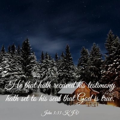 Picture 03 - John 3:33 KJV - He that hath received his testimony hath set to - Bible Verse Picture