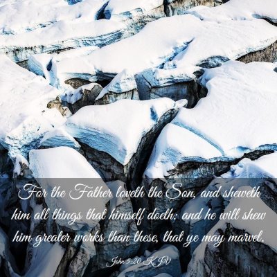 Picture 03 - John 5:20 KJV - For the Father loveth the Son, and sheweth him - Bible Verse Picture