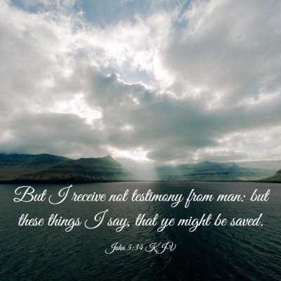 Picture 03 - John 5:34 KJV - But I receive not testimony from man: but these - Bible Verse Picture