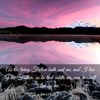 Picture 03 - John 6:57 KJV - As the living Father hath sent me, and I live by - Bible Verse Picture