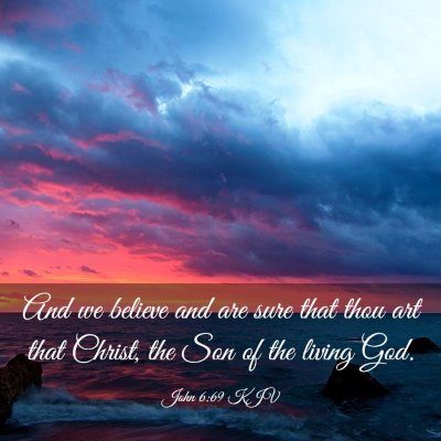 Picture 03 - John 6:69 KJV - And we believe and are sure that thou art that - Bible Verse Picture