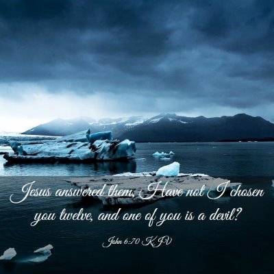 Picture 03 - John 6:70 KJV - Jesus answered them, Have not I chosen you - Bible Verse Picture