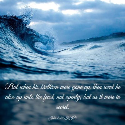 Picture 03 - John 7:10 KJV - But when his brethren were gone up, then went he - Bible Verse Picture