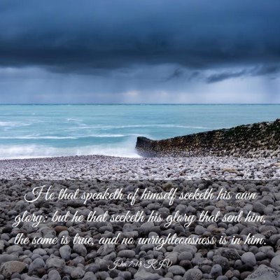 Picture 03 - John 7:18 KJV - He that speaketh of himself seeketh his own - Bible Verse Picture