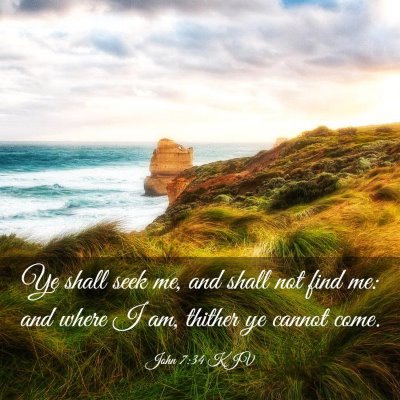 Picture 03 - John 7:34 KJV - Ye shall seek me, and shall not find me: and - Bible Verse Picture