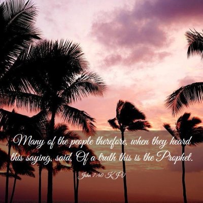 Picture 03 - John 7:40 KJV - Many of the people therefore, when they heard - Bible Verse Picture