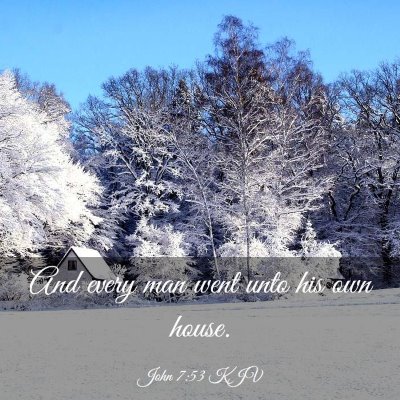 Picture 03 - John 7:53 KJV - And every man went unto his own - Bible Verse Picture