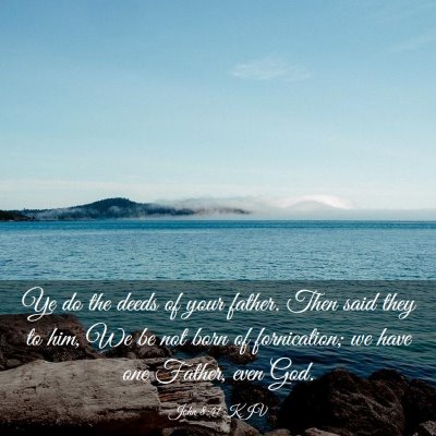 Picture 03 - John 8:41 KJV - Ye do the deeds of your father. Then said they to - Bible Verse Picture