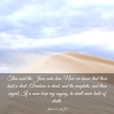 Picture 03 - John 8:52 KJV - Then said the Jews unto him, Now we know that - Bible Verse Picture