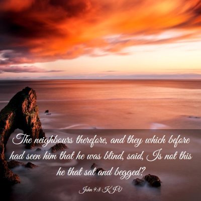 Picture 03 - John 9:8 KJV - The neighbours therefore, and they which before - Bible Verse Picture