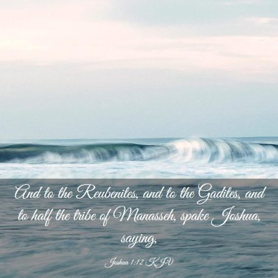 Picture 03 - Joshua 1:12 KJV - And to the Reubenites, and to the Gadites, and to - Bible Verse Picture