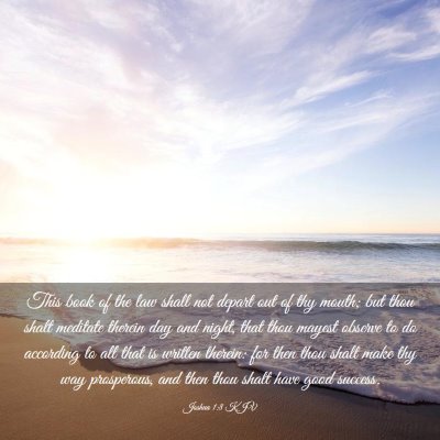 Picture 03 - Joshua 1:8 KJV - This book of the law shall not depart out of thy - Bible Verse Picture