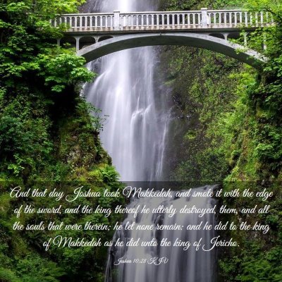 Picture 03 - Joshua 10:28 KJV - And that day Joshua took Makkedah, and smote it - Bible Verse Picture