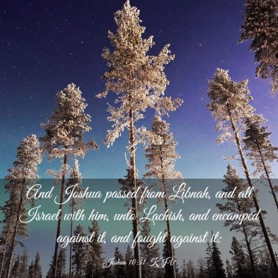 Picture 03 - Joshua 10:31 KJV - And Joshua passed from Libnah, and all Israel - Bible Verse Picture