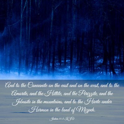 Picture 03 - Joshua 11:3 KJV - And to the Canaanite on the east and on the west, - Bible Verse Picture