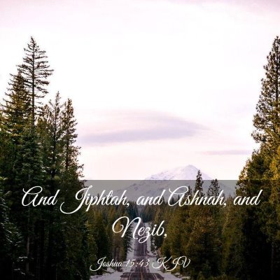 Picture 03 - Joshua 15:43 KJV - And Jiphtah, and Ashnah, and - Bible Verse Picture