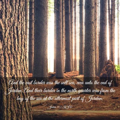 Picture 03 - Joshua 15:5 KJV - And the east border was the salt sea, even unto - Bible Verse Picture