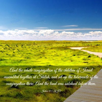 Picture 03 - Joshua 18:1 KJV - And the whole congregation of the children of - Bible Verse Picture