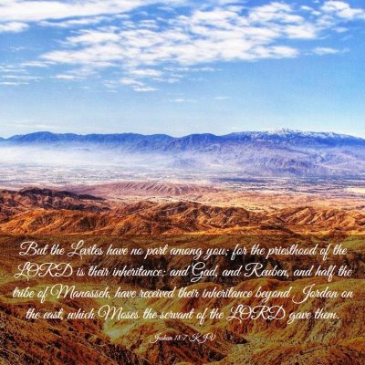 Picture 03 - Joshua 18:7 KJV - But the Levites have no part among you; for the - Bible Verse Picture