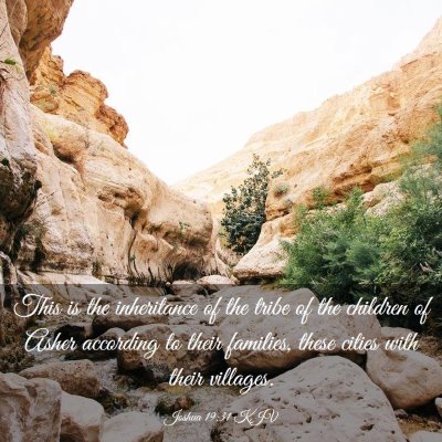 Picture 03 - Joshua 19:31 KJV - This is the inheritance of the tribe of the - Bible Verse Picture