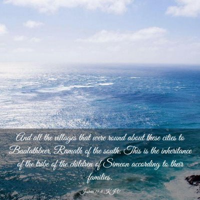 Picture 03 - Joshua 19:8 KJV - And all the villages that were round about these - Bible Verse Picture