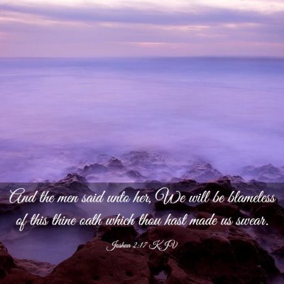 Picture 03 - Joshua 2:17 KJV - And the men said unto her, We will be blameless - Bible Verse Picture
