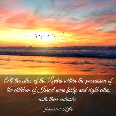 Picture 03 - Joshua 21:41 KJV - All the cities of the Levites within the - Bible Verse Picture