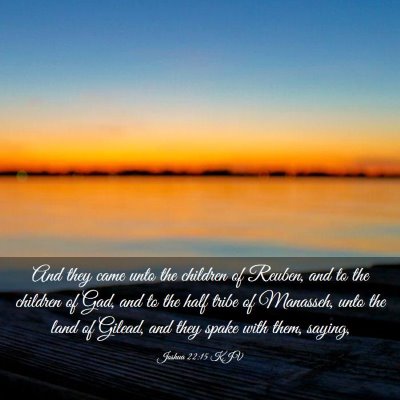 Picture 03 - Joshua 22:15 KJV - And they came unto the children of Reuben, and to - Bible Verse Picture