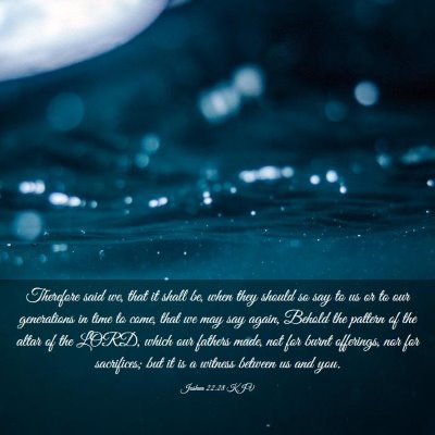 Picture 03 - Joshua 22:28 KJV - Therefore said we, that it shall be, when they - Bible Verse Picture