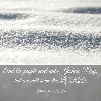Picture 03 - Joshua 24:21 KJV - And the people said unto Joshua, Nay; but we will - Bible Verse Picture