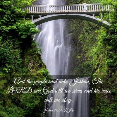 Picture 03 - Joshua 24:24 KJV - And the people said unto Joshua, The LORD our God - Bible Verse Picture