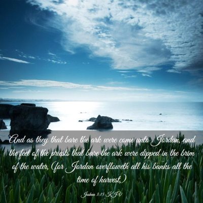 Picture 03 - Joshua 3:15 KJV - And as they that bare the ark were come unto - Bible Verse Picture