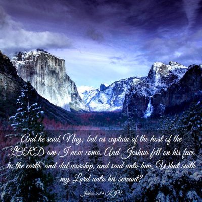 Picture 03 - Joshua 5:14 KJV - And he said, Nay; but as captain of the host of - Bible Verse Picture