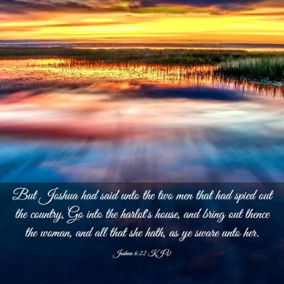 Picture 03 - Joshua 6:22 KJV - But Joshua had said unto the two men that had - Bible Verse Picture