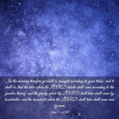Picture 03 - Joshua 7:14 KJV - In the morning therefore ye shall be brought - Bible Verse Picture