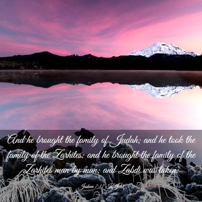 Picture 03 - Joshua 7:17 KJV - And he brought the family of Judah; and he took - Bible Verse Picture
