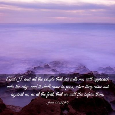 Picture 03 - Joshua 8:5 KJV - And I, and all the people that are with me, will - Bible Verse Picture