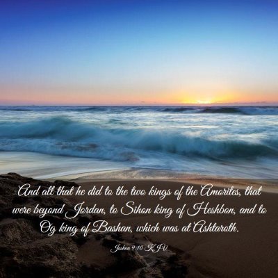 Picture 03 - Joshua 9:10 KJV - And all that he did to the two kings of the - Bible Verse Picture