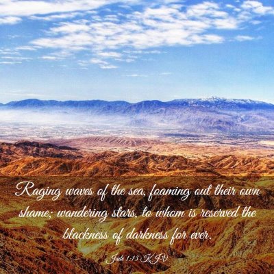 Picture 03 - Jude 1:13 KJV - Raging waves of the sea, foaming out their own - Bible Verse Picture